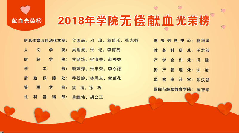 捐献热血分享生命学院圆满完成2018年无偿献血工作